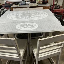 Very Rare 1930’s Antique Porcelain Table With Chairs! 