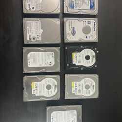 Lot Of Hard Drives Various Sizes!