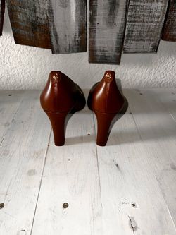 Michael Kors Brown Leather Heels Milly Flex
