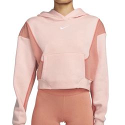NEW Nike Womens Medium Sportswear Oversize Fleece Hoodie - Pink (DM6359-610)