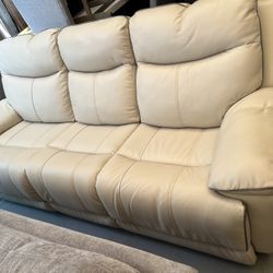 Leather Power Recliner Sofa 
