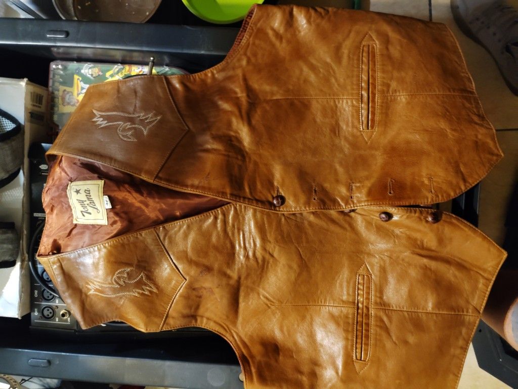 Brown Soft Leather Vest
