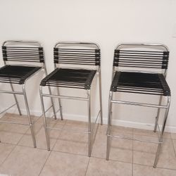 3 Euro Style Bungee Bar Stools - 30in. Tall