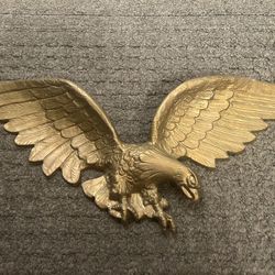 Vintage Brass Color FEDERAL AMERICAN EAGLE Wall Hanging Decor 29" Patriot Metal