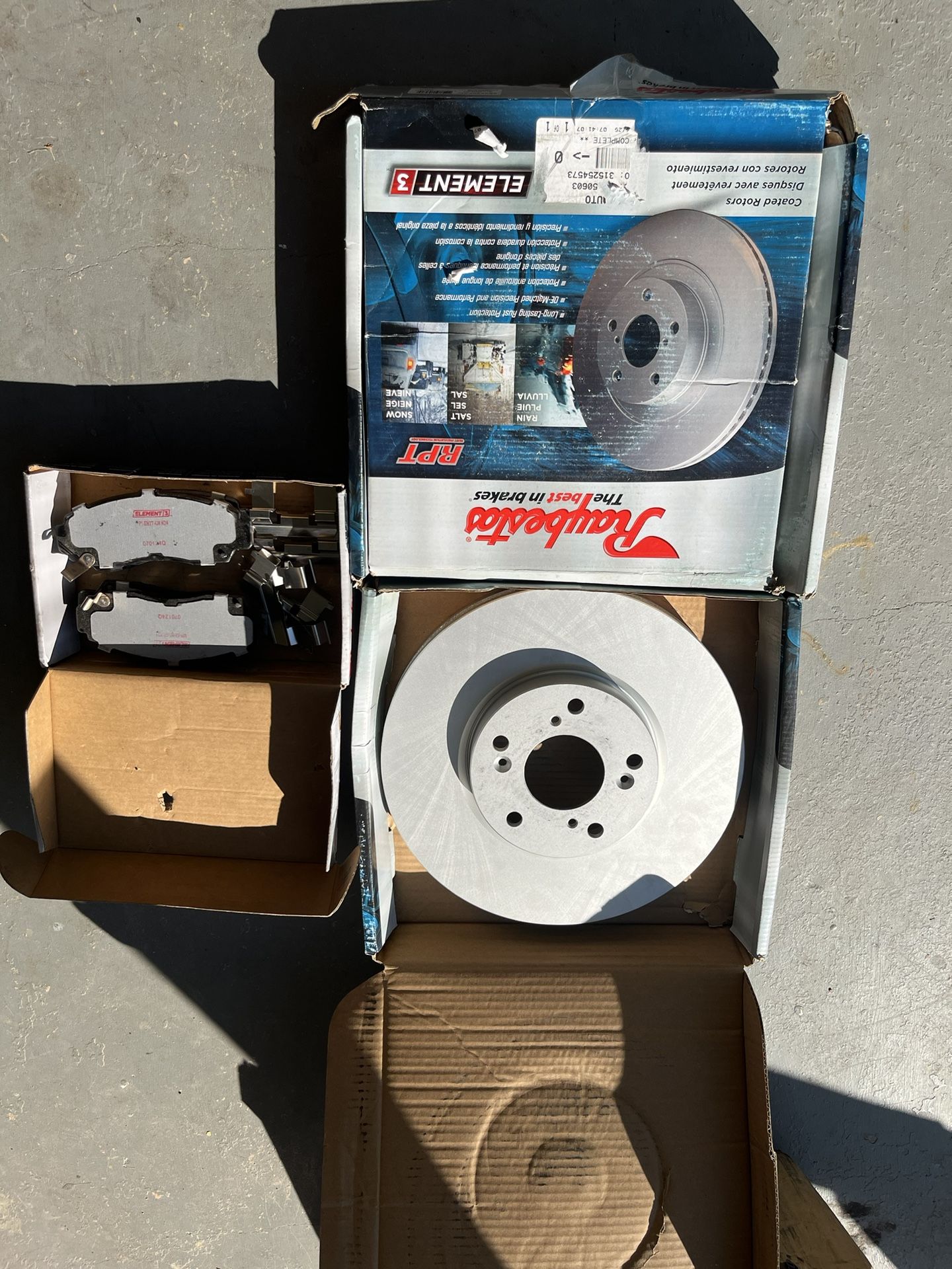 Honda/acura Front Brake Pads And Rotor Kit