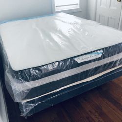 Brand New Comfort Queen Size With box spring Delivery available