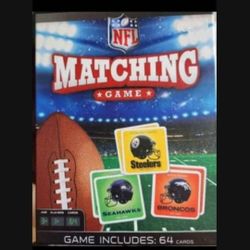 NFL Matching Football 64 Card Game