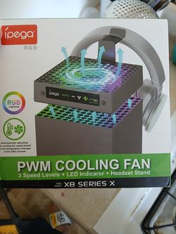 Cooling fan and headphones set
