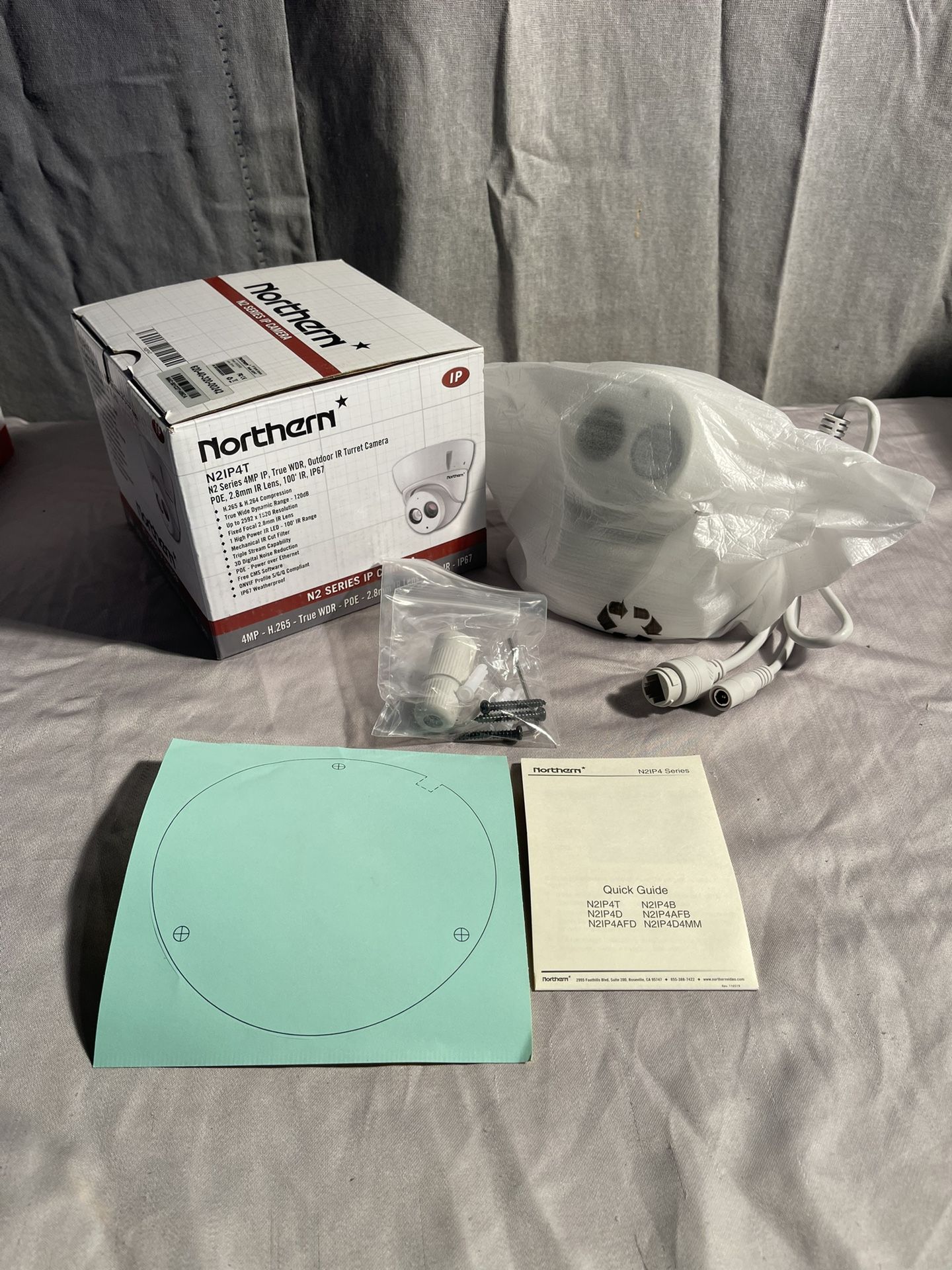 NEW Northern N2IP4T 4MP IP Turret Security Camera POE Outdoor
