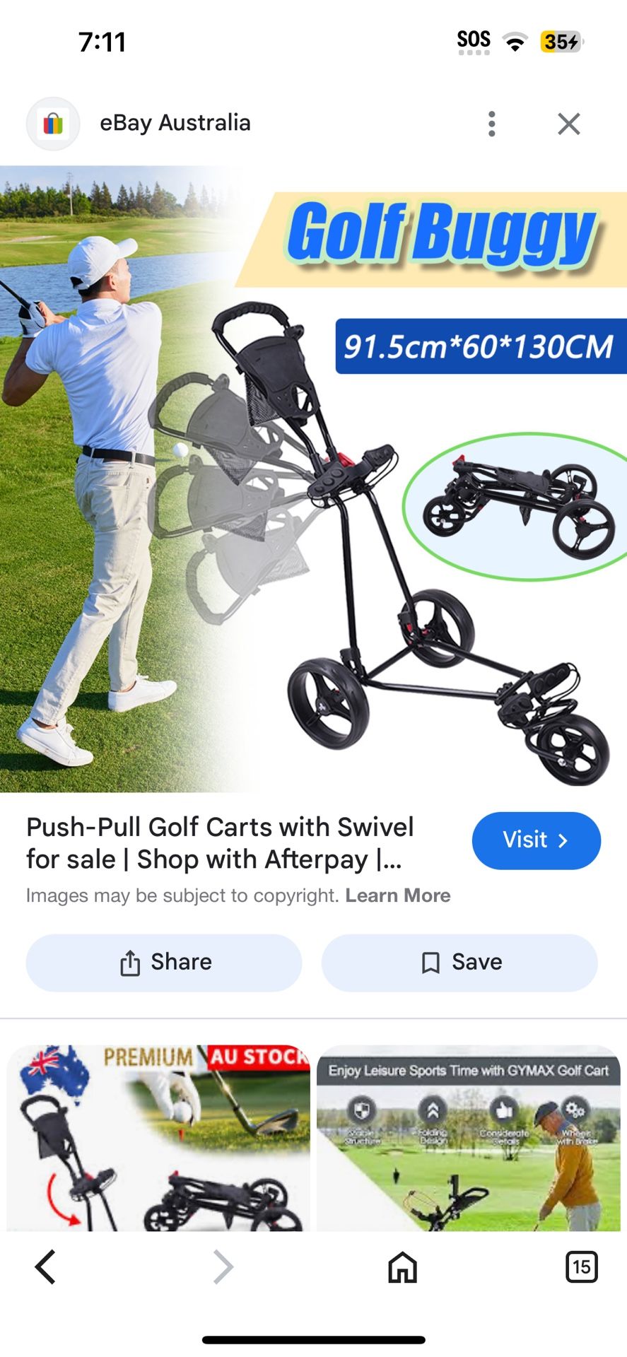Push golf cart
