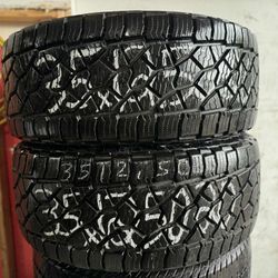 35x12.50R20 back country A/T2 2022  load range E 80psi max 95% pair only 2