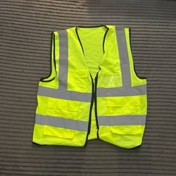 Neon Yellow Reflective Safety Vest