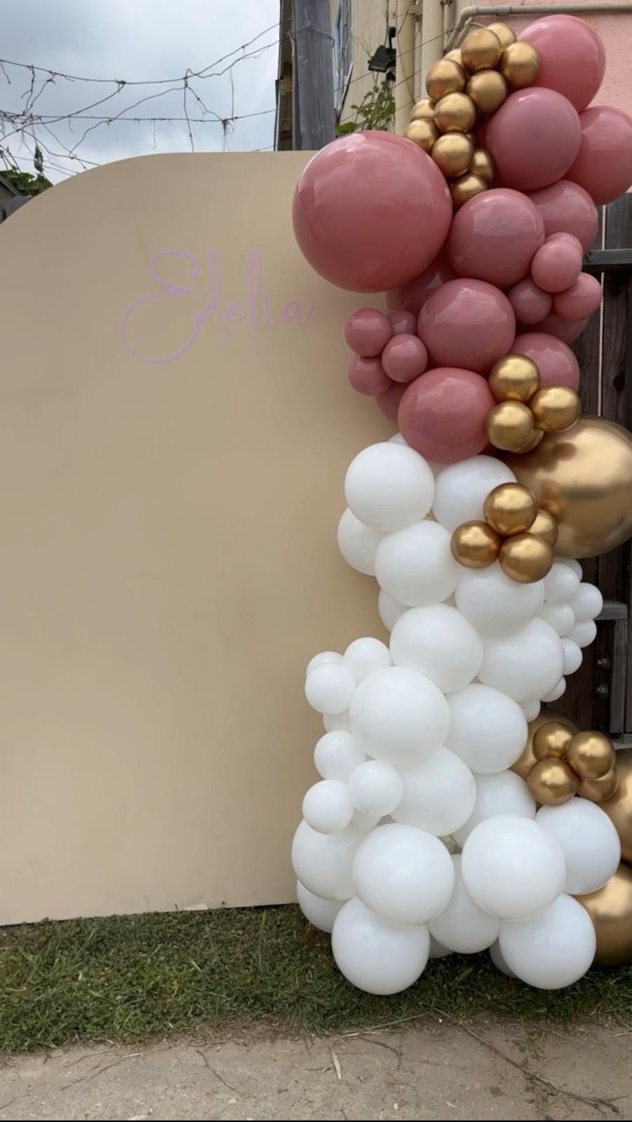 Backdrop, Balloons And Personalized Sign For Any Occasion