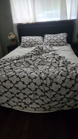 Bed with mattress