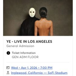 Kanye West - Live In Los Angeles Floor Ticket