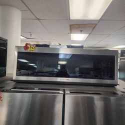 Samsung Smart SLIM 1.1-cu ft Low Profile Over-the-Range Microwave with Sensor Cooking ( Fingerprint Resistant Stainless Steel )