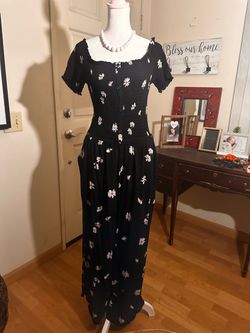 Black and white daisy jumpsuit