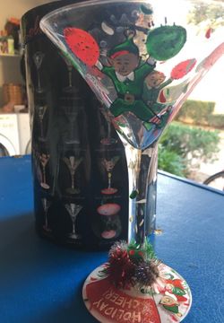 Christmas martini glass