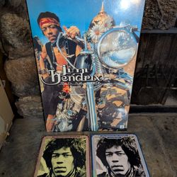 Super Rare Original Vintage Jimi Hendrix Lot Promo Albums & Album Cover Sign