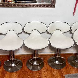 Adjustable White Stools