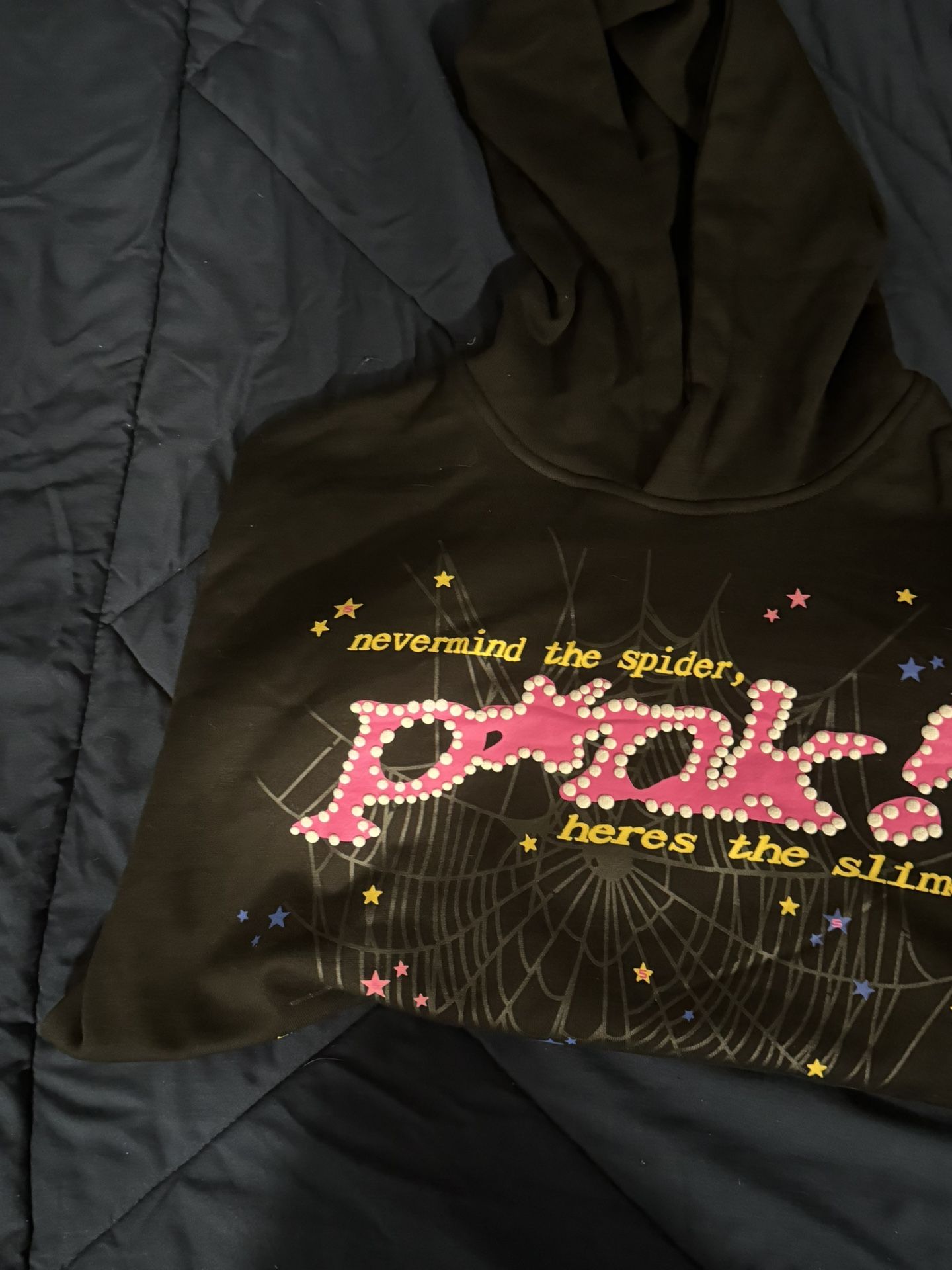 Sp5der Hoodie Black/Pink (L) – Streetwear