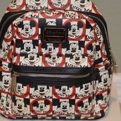 Disney Parks Loungefly Mini Backpack-The Mickey Mouse Club With Matching Wallet Vintage