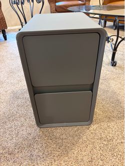 Faux leather drawer