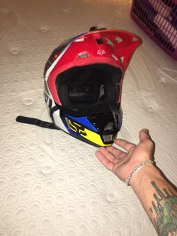 V2 fox racing motocross helmet SNELL approved,