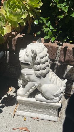 Chinese  Ceramic Foo Dog  Statues 20" tall