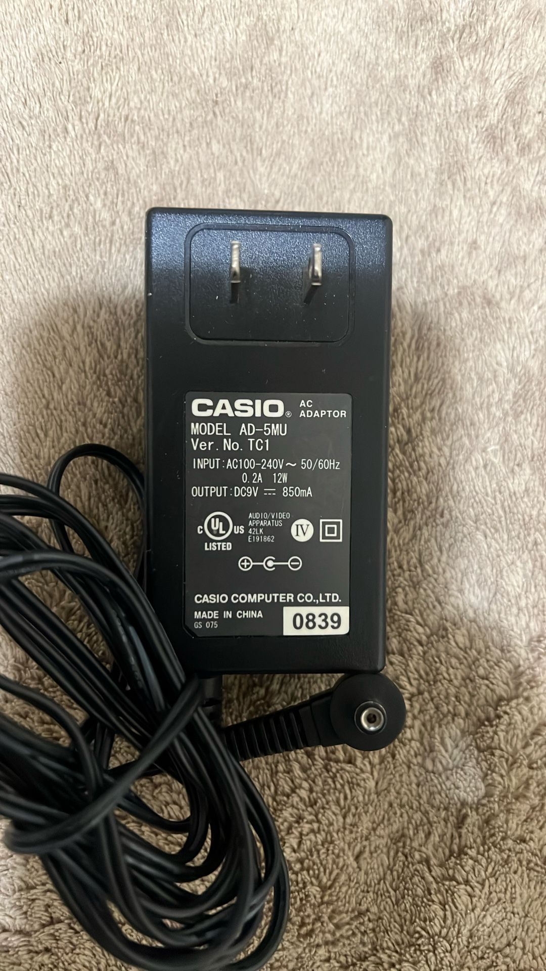 Casino AD-5MU AC Adapter
