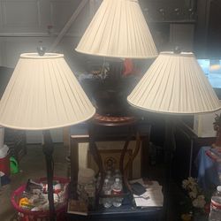 2 Standing Lamp Shades And 1 Sode Table Lamp Shade