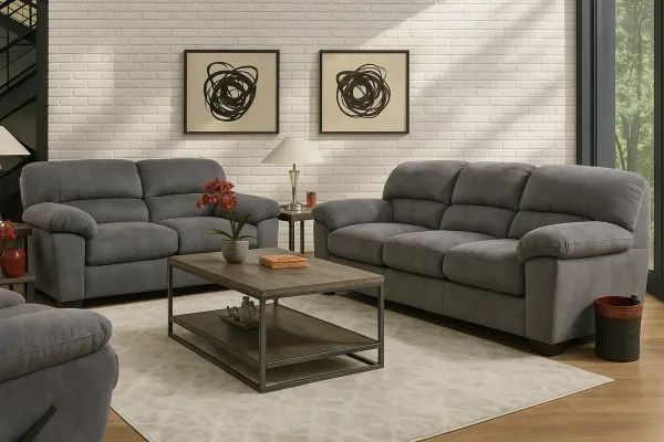 NEW Gray Sofa & Loveseat Available Now $599