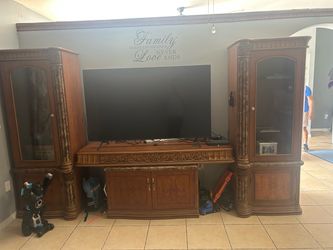 Wood Entertainment Center Wall Unit