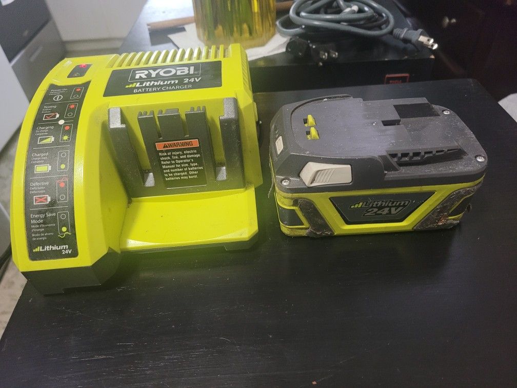 RYOBI 24V BATTERY & CHARGER