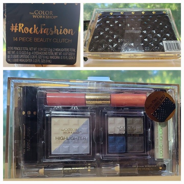 Rock Fashion 14 Piece Beauty Clutch New Makeup Set Markwins The Color Workshop