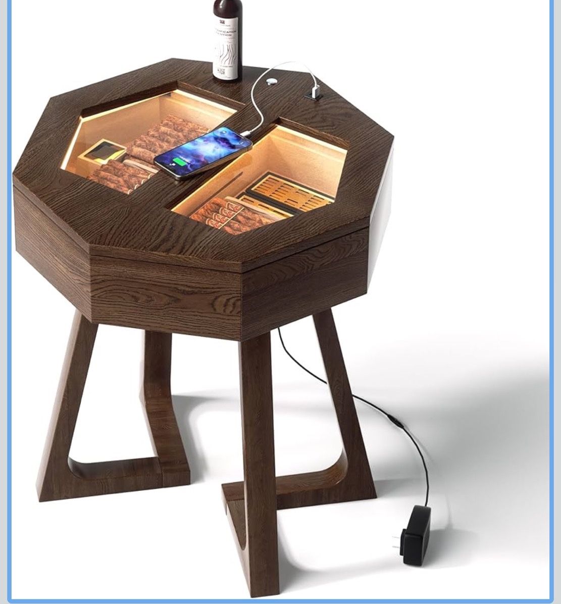 Solid Wood Cigar Table, Just Finish Assembly