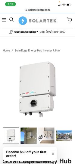 7600 Watt Solar edge HUB  Inverter $600