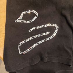 925 Silver Necklace And Braclet