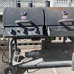 Propane/Charcoal Grill W/Side burner