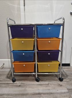 8 Drawer Rolling Storage Cart