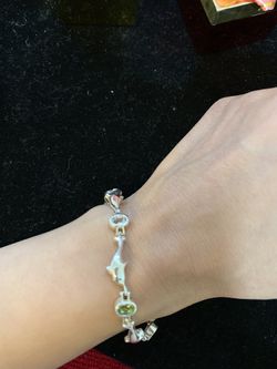 Sterling silver dolphin bracelet