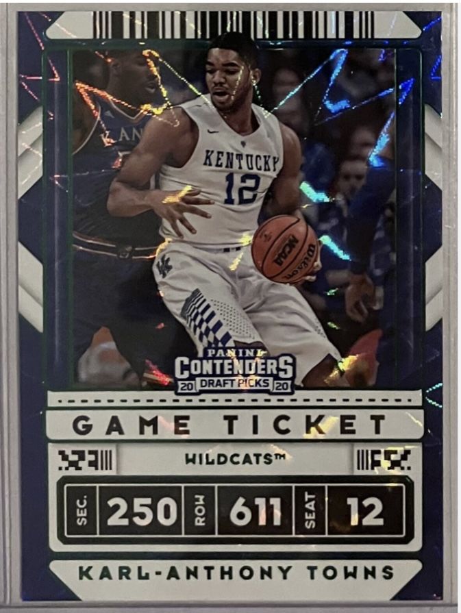 2020 Contenders Draft Picks KARL-ANTHONY TOWNS Game Ticket Green Explosion #36