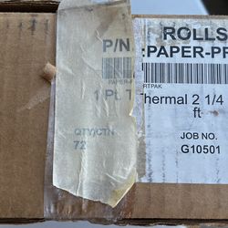 Box Of 2 1/4 Inch x 85 Ft Thermal Paper Rolls