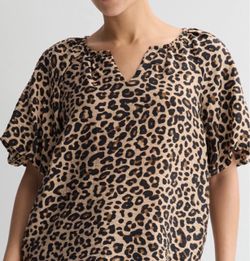 Women's NINE  WEST 🐆 Cheetah Short Sleeve Blouse