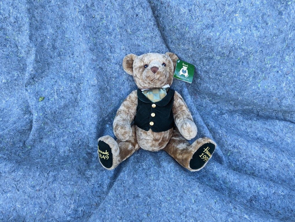 Harrods 150th Anniversary Jointed Teddy Bear, Original Tags Y2K Teddy