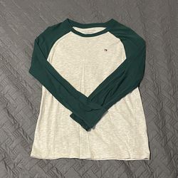 Tommy Hilfiger Green and Cream Shirt