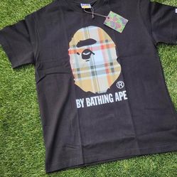 Black burberry bape shirt