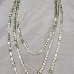 18" Jennifer Lopez Silver Layered Necklace