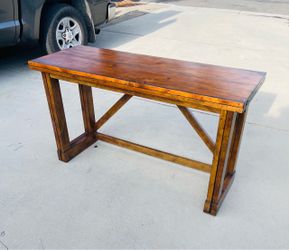 Rustic Wood Console Table