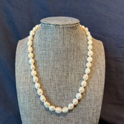 Baroque Pearl Necklace With Sterling Silver Clasp New